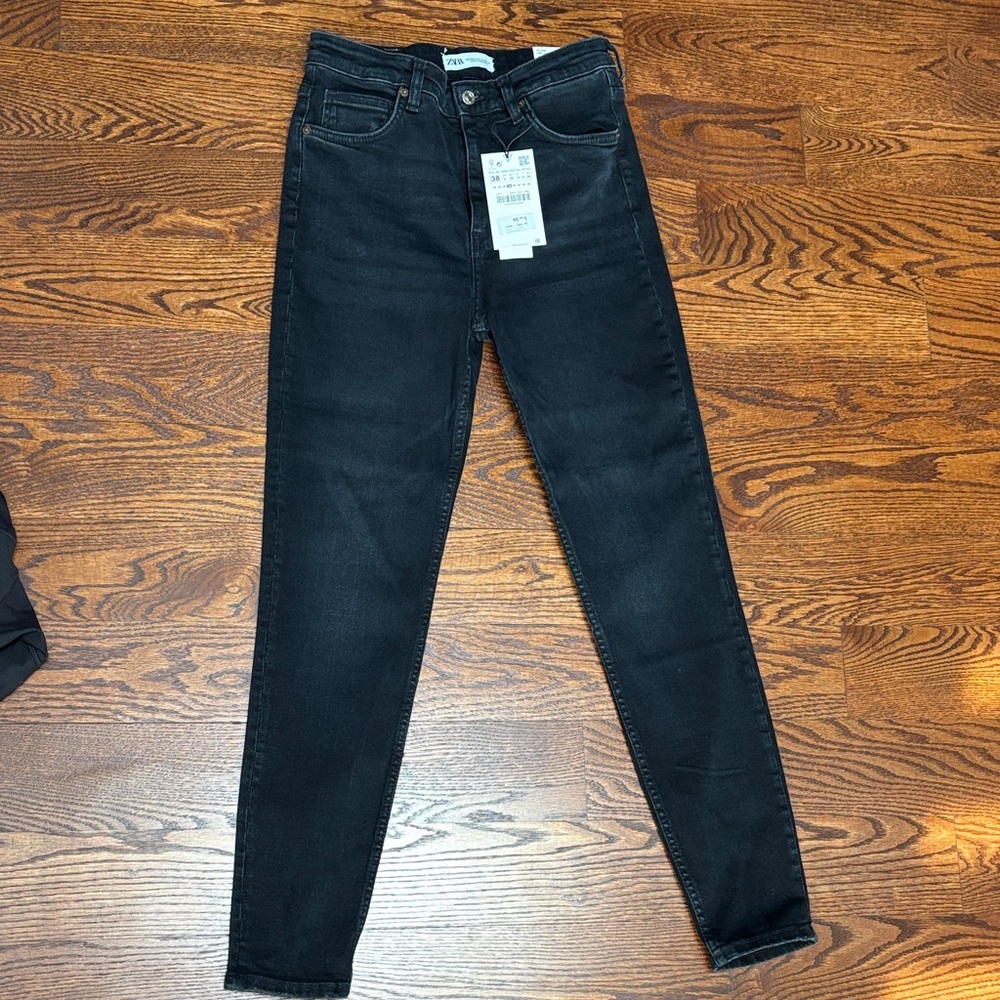 Zara Women's Dark Denim Vintage Skinny Jeans